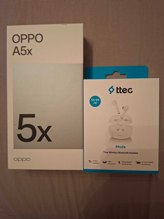 OPPO A5x + слушалки ttec