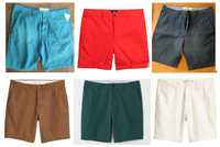 8 pant. chino scurti, bumbac mar. M/32(US)/48(EU), noi, + eticheta H&M