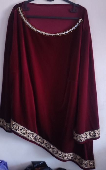 bluza catifea Dobrogea XL cu broderie
