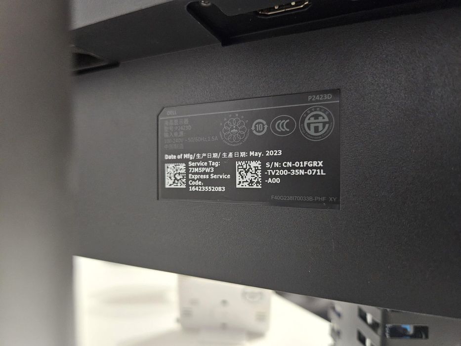 Monitor LED IPS Dell P2423D 23.8", QHD (2560x1440), 60Hz