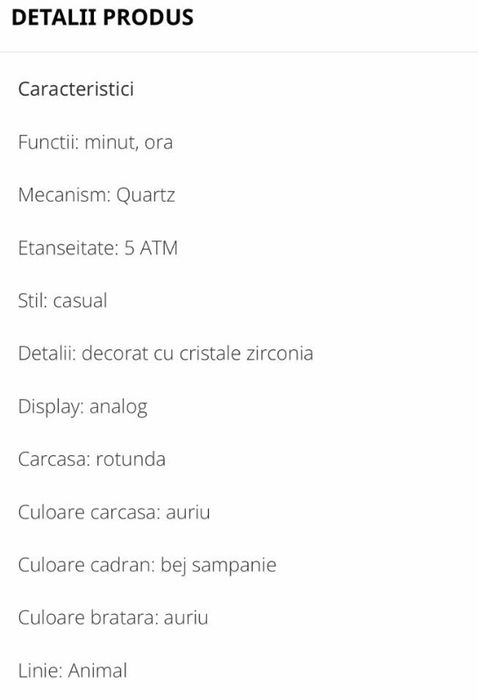 Ceas Just Cavalli auriu