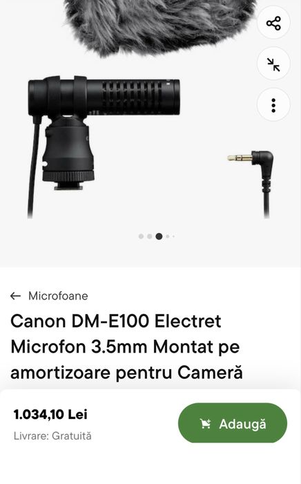 Microfon Canon DM-E100 stare Nou