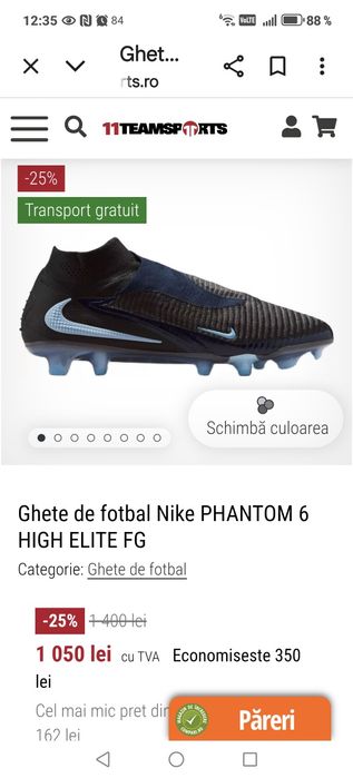 Reducere! Ghete crampoane Nike Phantom 44
