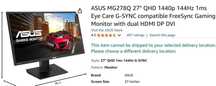 Asus MG278Q 27’’ 1440p 144hz