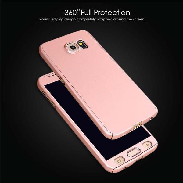 Husa 360 grade pentru Samsung A5 2017 ROSE-GOLD cu folie de protectie