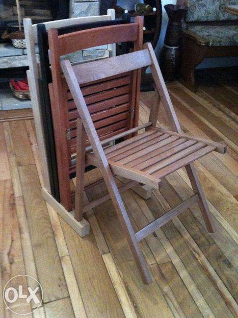 Scaun pliant lemn masiv - (scaune pliante)