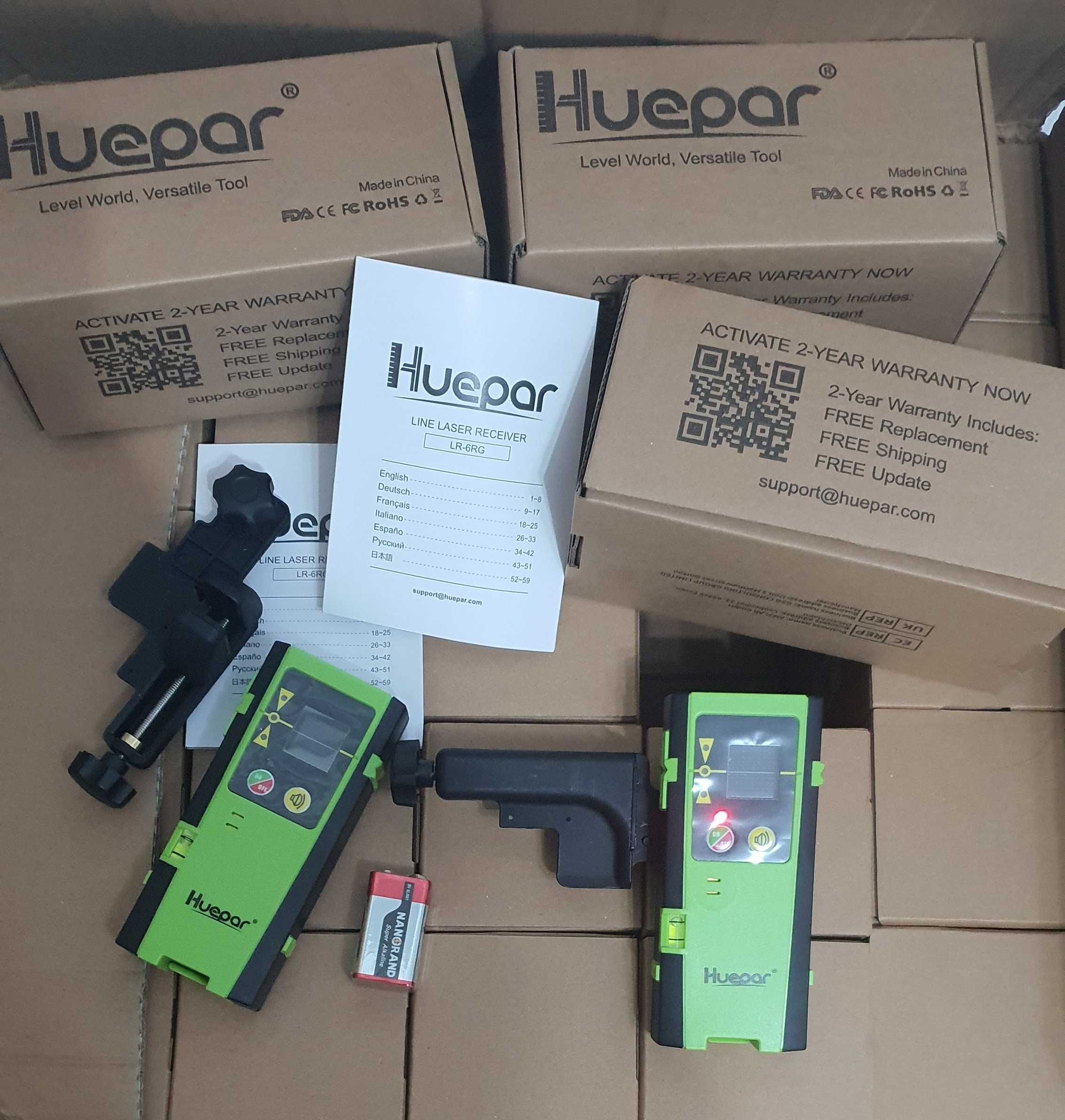 Detector / receptor nivela laser Huepar LR-6RG distanta 60m TR. GRATIS