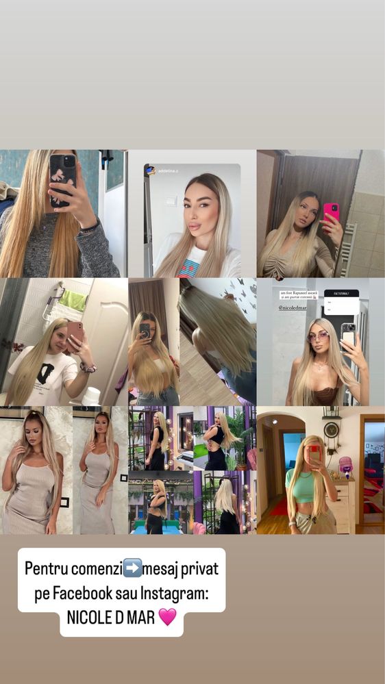 Extensii de par clip-on tip tresa/mesa imita parul natural Nicole DMar