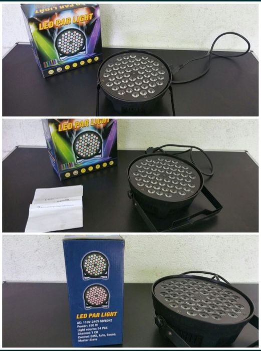 lumini rgb par led 54 x 3 w DMX slim petrecere nunta disco arhitectura