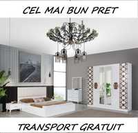 Dormitor Luna Alb/Bej NOU - transport gratuit