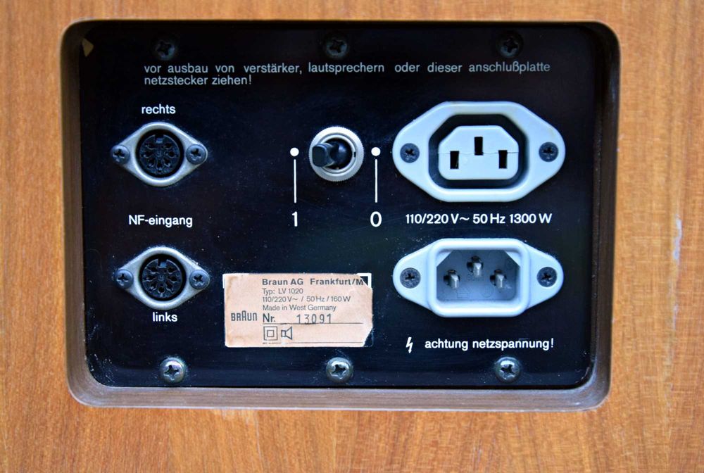Boxe active Braun LV 1020, vintage, amplificate