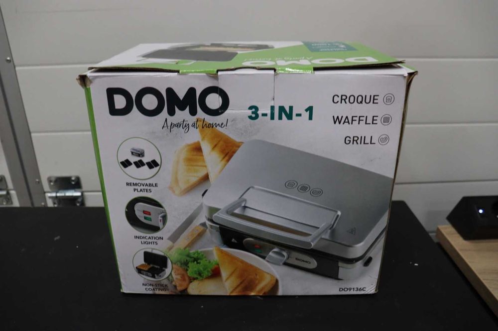 DOMO 3-в-1 мултифункционален уред – гофрети, грил и тостери