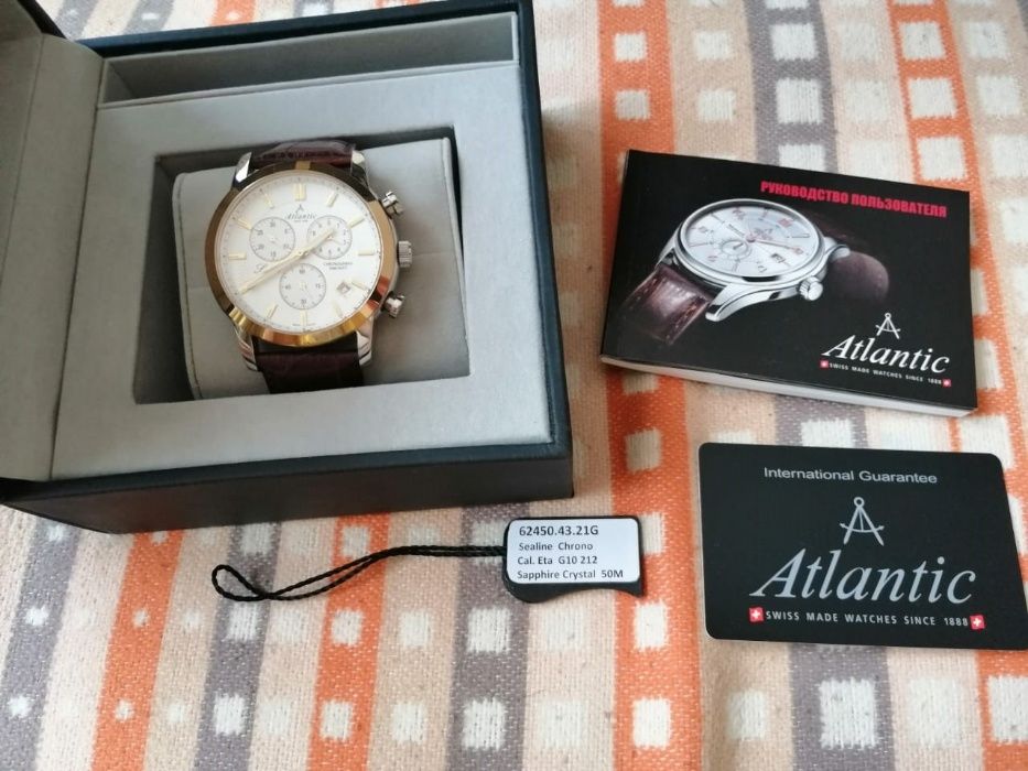 Наручные швейцарские часы Atlantic Sealine продам или обменяю