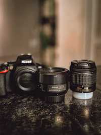 Фотоаппарат Nikon D3500 + 2 обьектива для портретной сьемки