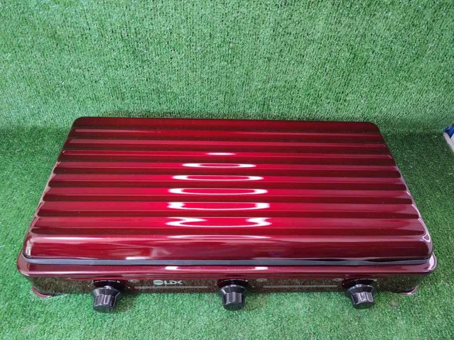 Plita 3 arzatoare pentru butelie LDK ELS6628 ,email visiniu / CLP