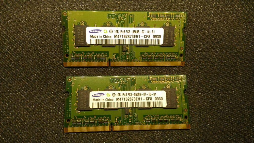 Kit Memorie Ram DDR3 2 x 1GB 1066 MHz Samsung