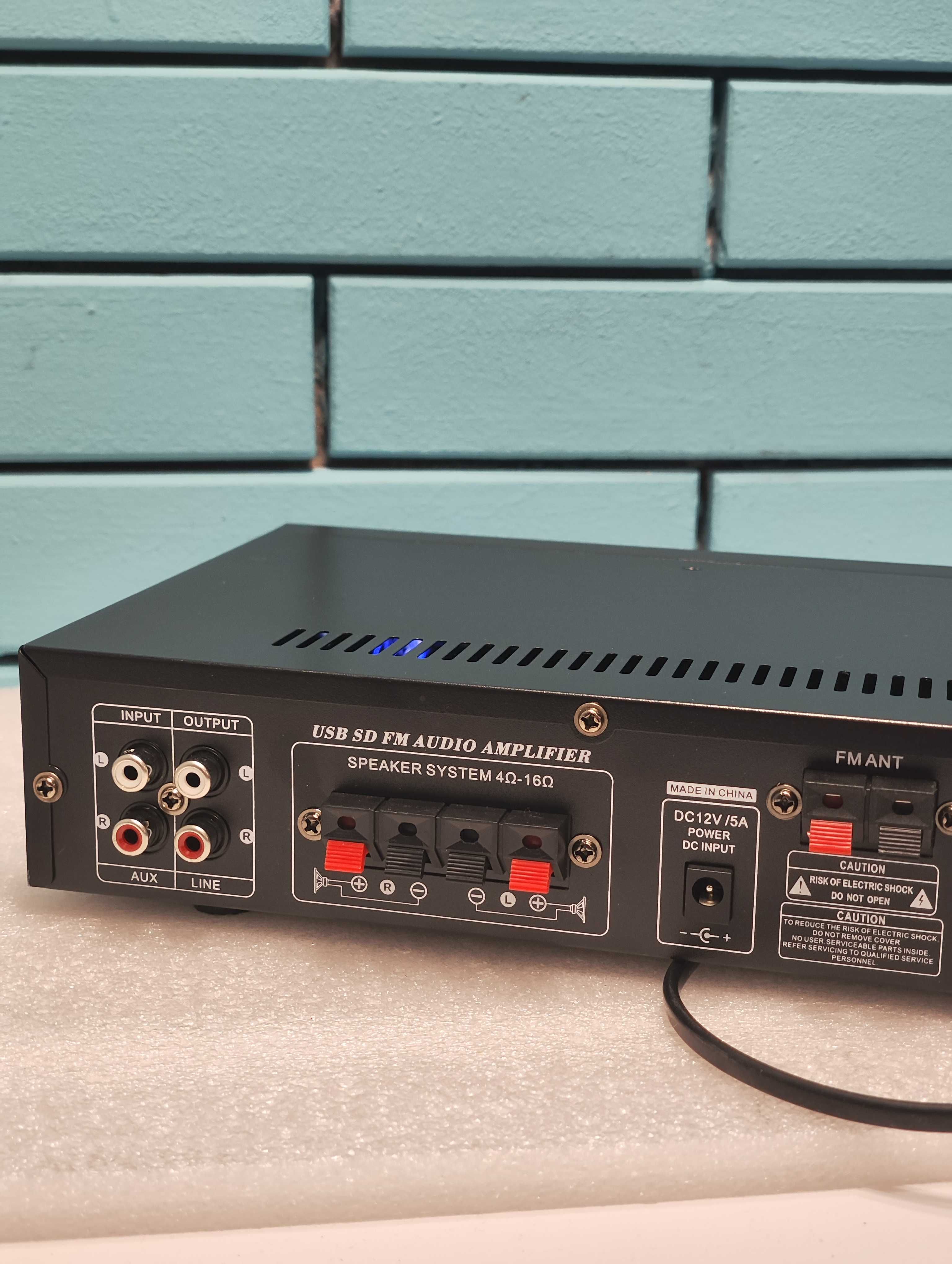 Усилвател Hi-Fi Bluetooth 2x60W със SD, USB и FM радио
