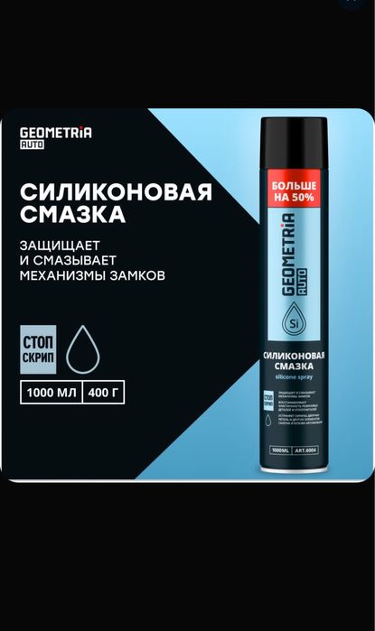 Смазка силиконовая спрей GEOMETRIA