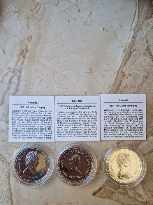 Сет сребърни монети 1 долар Канада