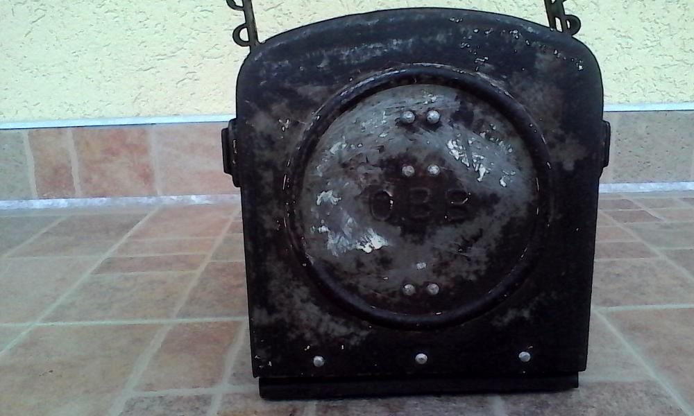 Lampa veche semnalizare Austria cale ferata vintage