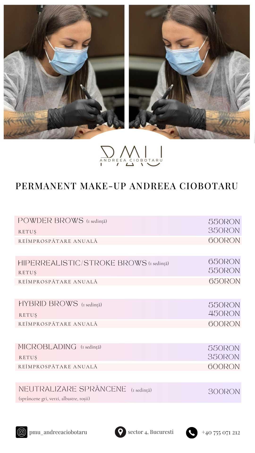 Micropigmentare Sprancene - Make-Up Permanent Sprancene