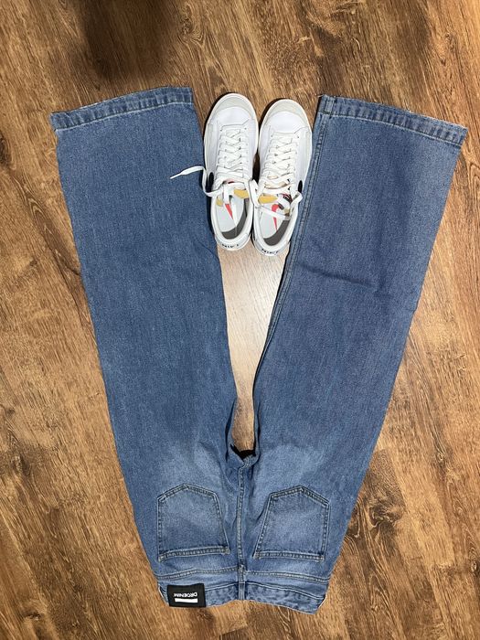 Дамски дънки широк крачол