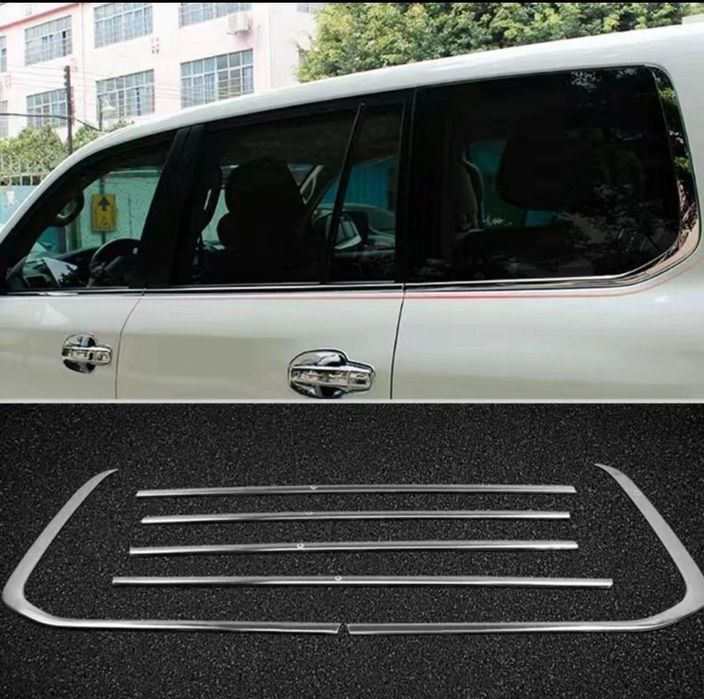 Хром накладки на молдинги дверей Toyota land cruiser 200 lx570