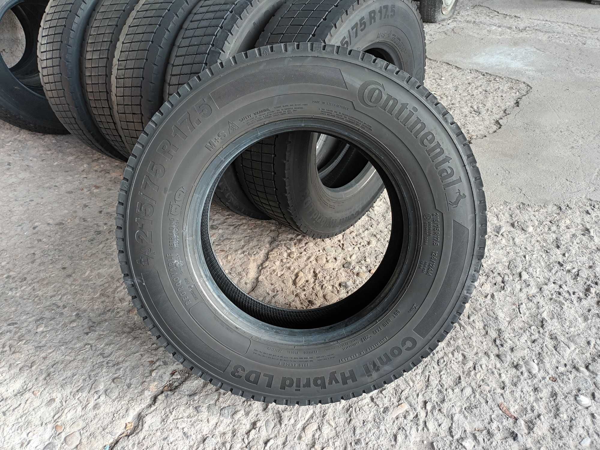 6 тежкотоварни гуми 215/75 R17.5 Continental Hybrid LD3 126/124M 12PR