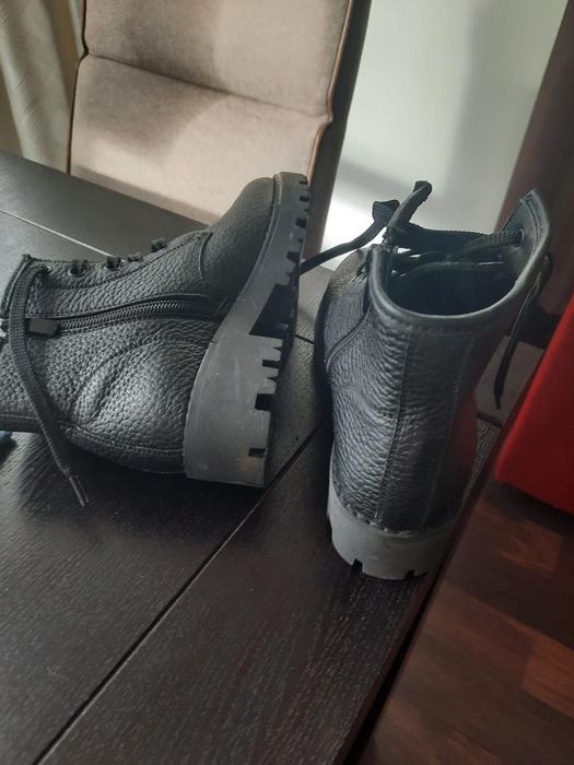 Ghete Musette din piele naturala, culoare neagra, marimea 33