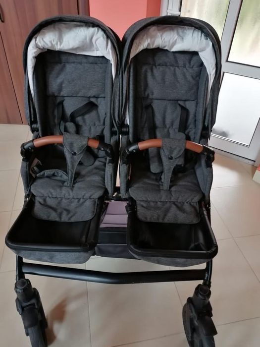 Cărucior gemeni landou + parte sport