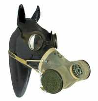 Masca de gaze pt cai sovietica WW1 / WW2 / Russian gas mask for horse