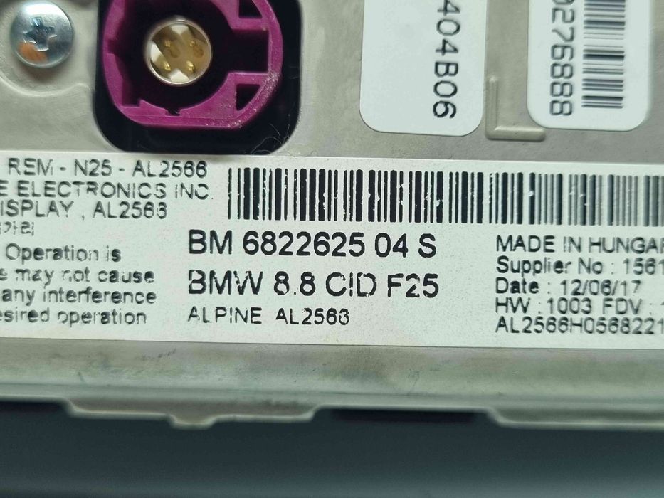 Display bord Bmw X3 (F25) [Fabr 2010-2017] 6822625 04 S