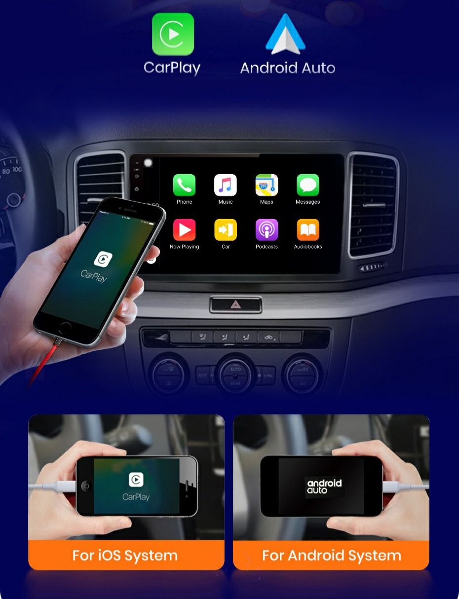 Navigatie Android dedicata Volkswagen Sharan (2012-2018)