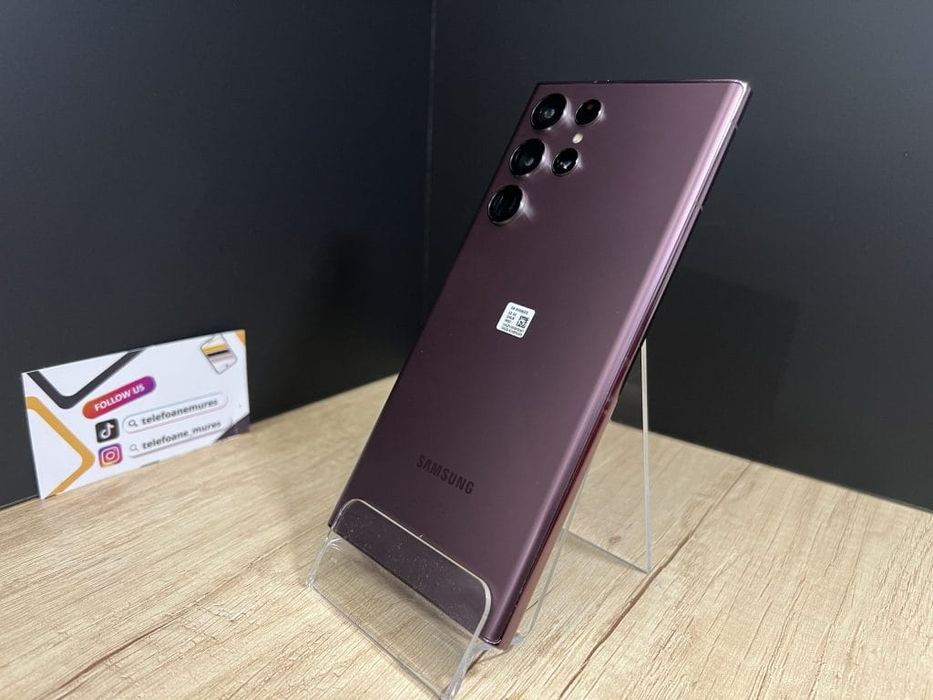 Samsung Galaxy S22 Ultra 256Gb Burgundy Second-Hand Foarte Bun 3 ani g