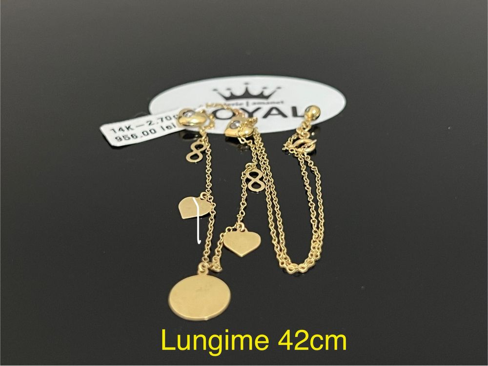 Bijuteria Royal CB : Lănțișor damă aur 14k 2,70gr lungime 42cm