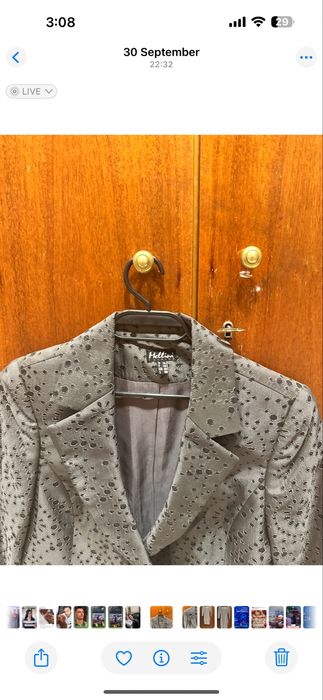 Изискан и стилен тъмнозелен костюм на Mellini fashion