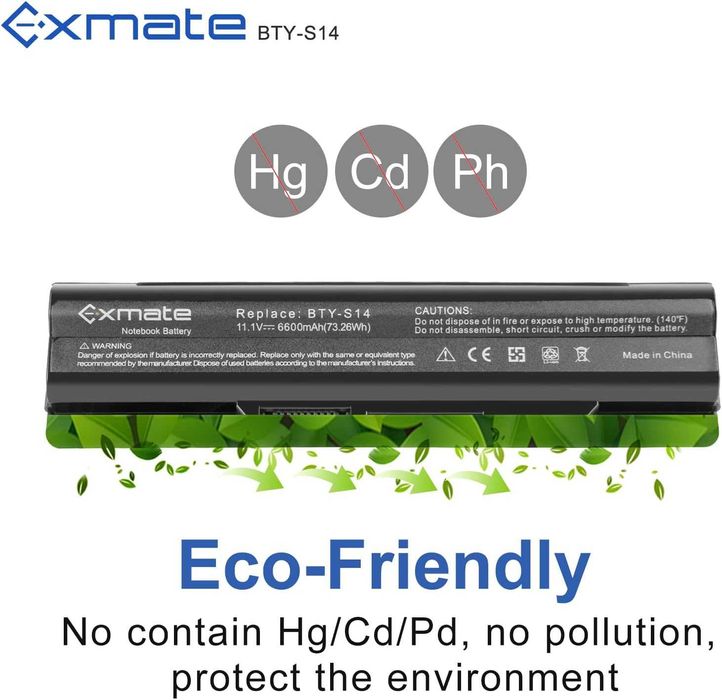 Baterie Laptop Exmate BTY-S14/BTY-S15 11.1V 6600mAh pentru MSI