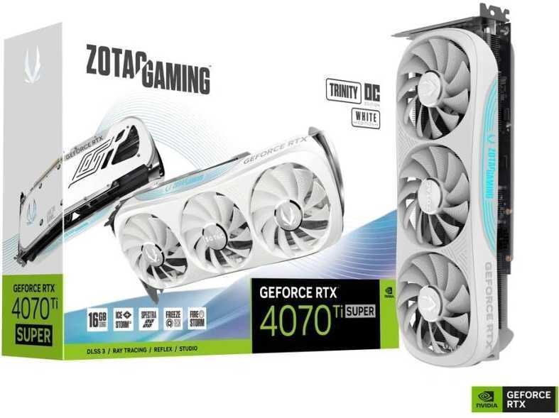 Нова Видео Карта Zotac RTX 4070 Ti 16GB SUPER Trinity OC White Edition