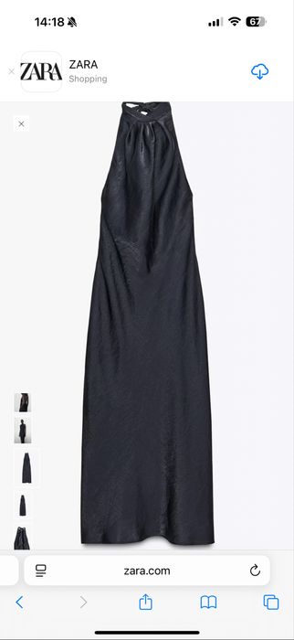 Дълга черна рокля ZARA