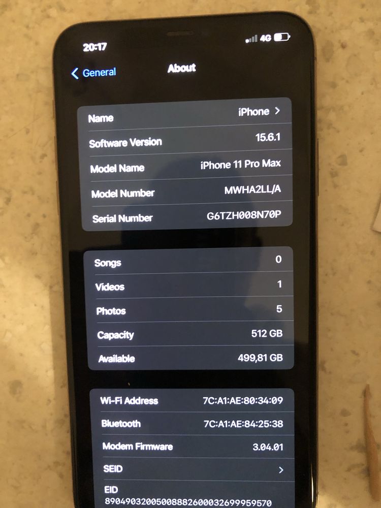 Vând iphone 11 pro max 512gb