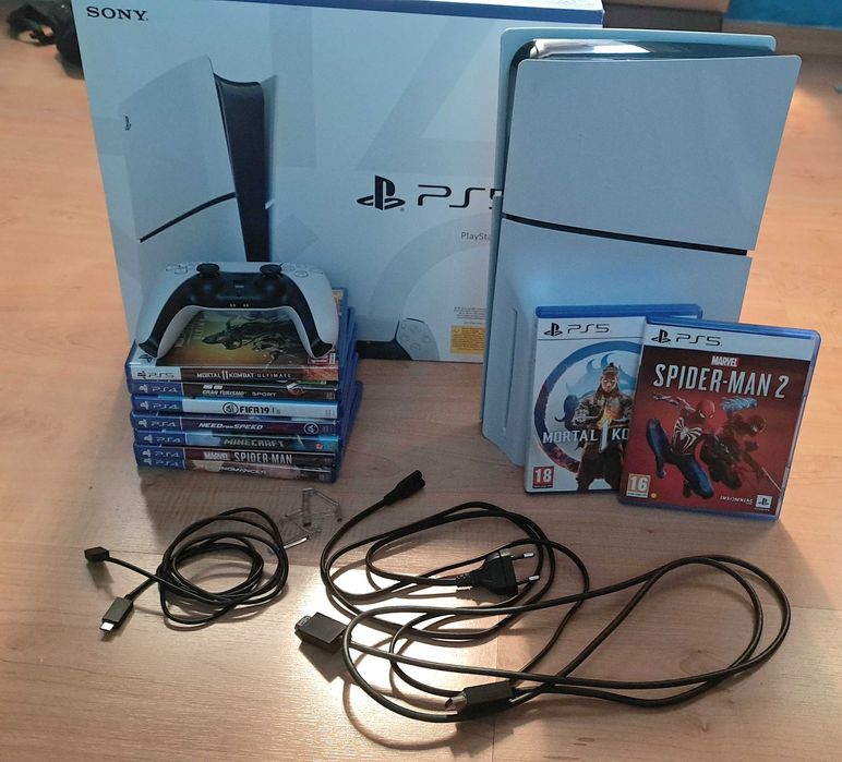 PS5 Slim 1TB + Гаранция до 2026 + Игри