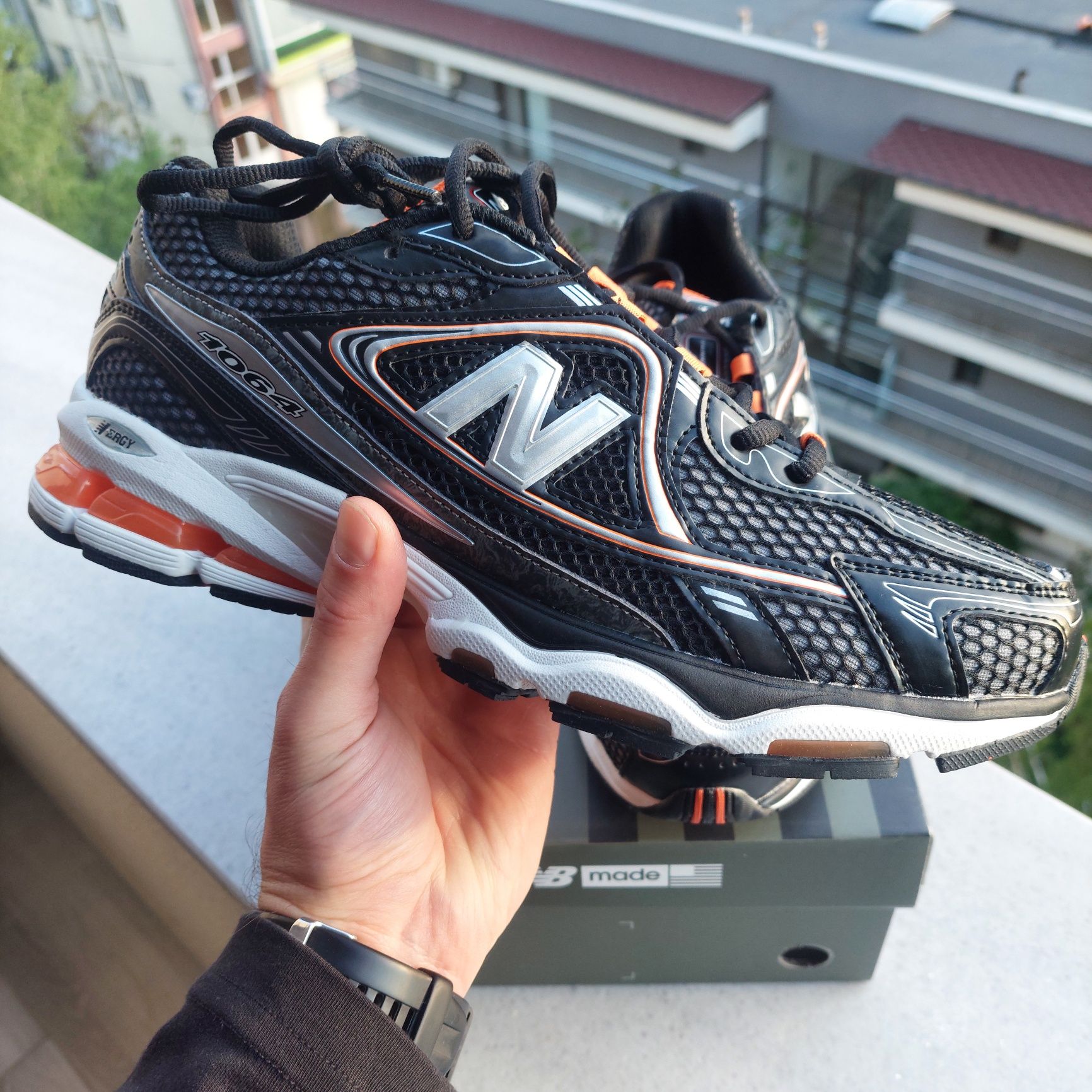New Balance 1064 Black Silver Orange
