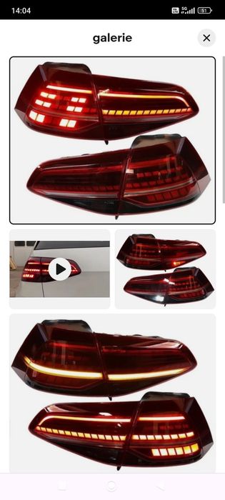 Stopuri led vw golf 7 mk7 noi