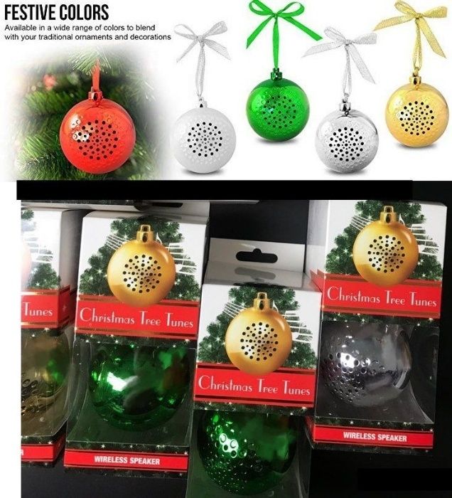 Блютус динамик, в виде елочной игрушки Bluetooth