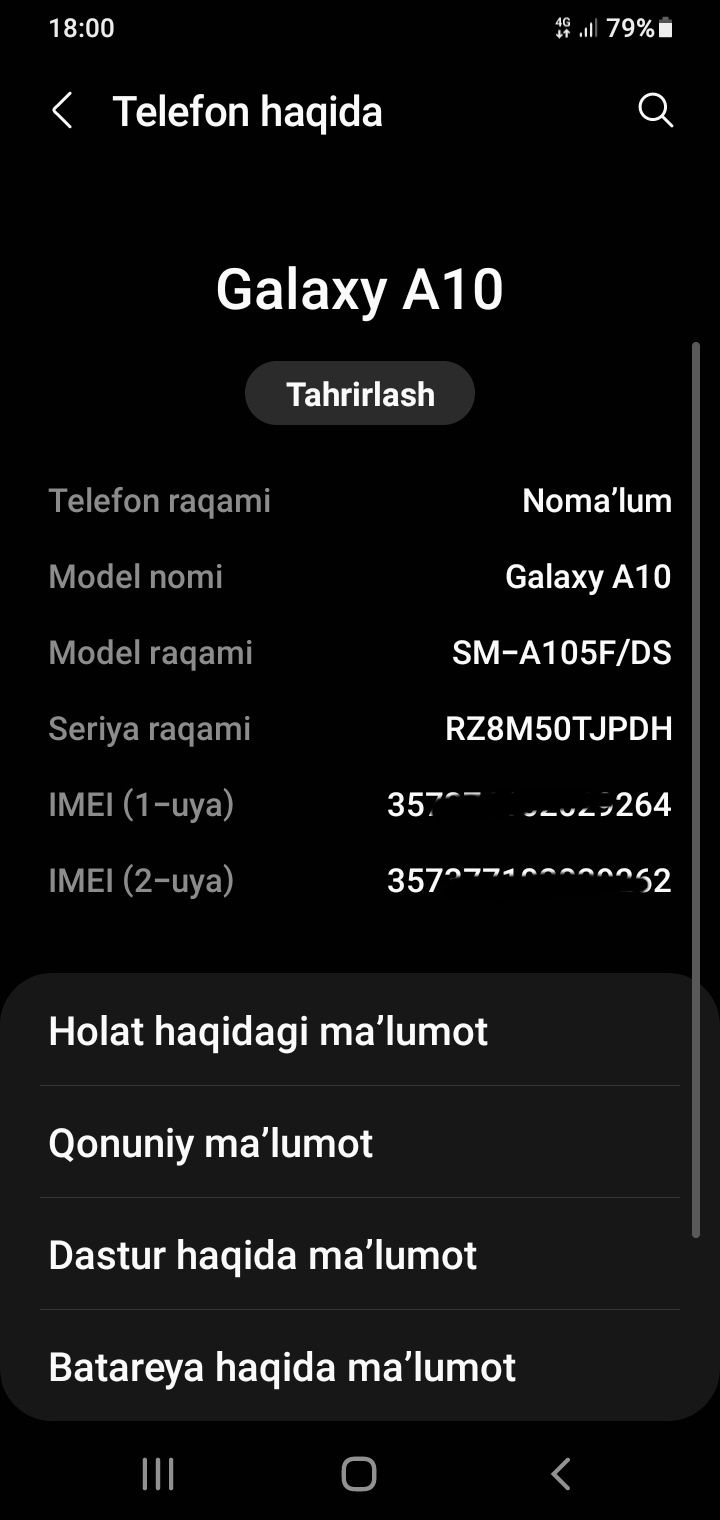 Samsung A10 32gb