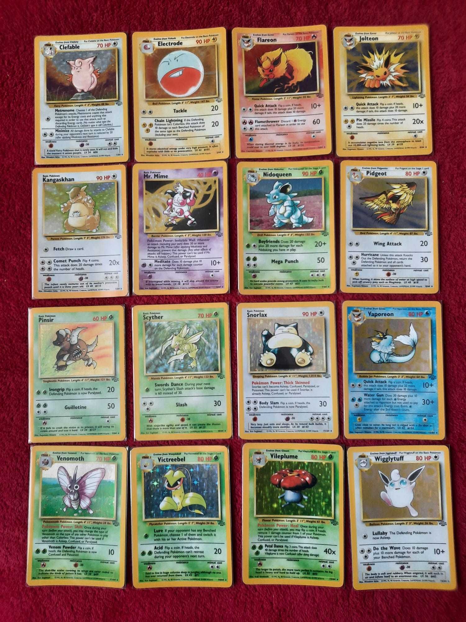 Pokemon Jungle 1999 - Colectie completa 64/64 - Toate Near Mint