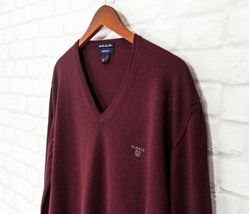 GANT Мерино вълна оригинален мъжки пуловер размер 2XL / XXL