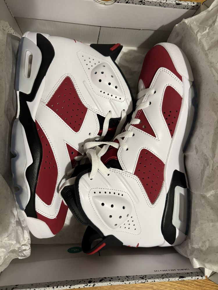 Jordan 6 retro Carmine EU 44 US 10 Noi New in Box