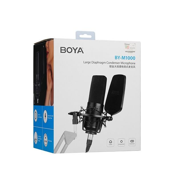 Boya by - m1000 боя м1000 студийный микрофон, микрофон для подкаста