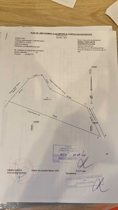 Teren vanzare 1626 m2